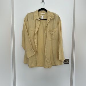 H&M linen blend oversized shirt